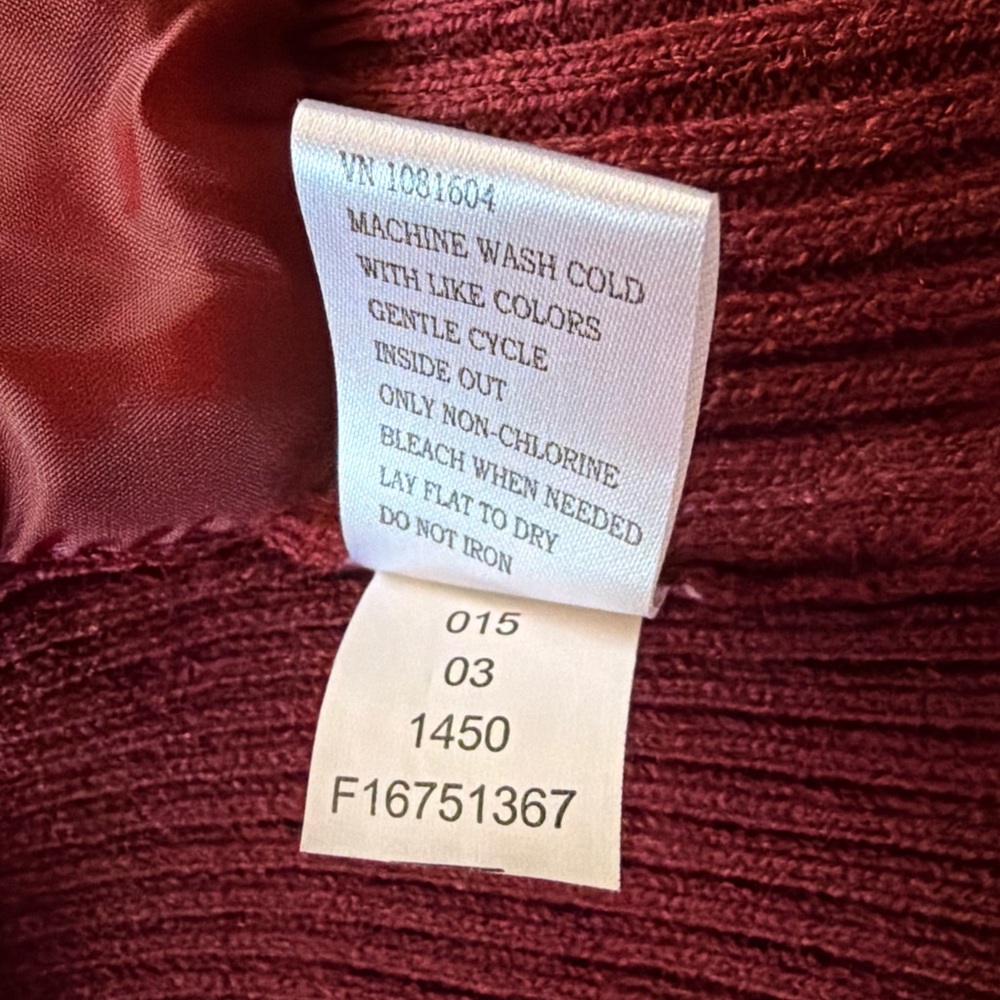 Vintage Mossimo Burgundy Puffer Sweater Jacket - Size S - Picture 9 of 11
